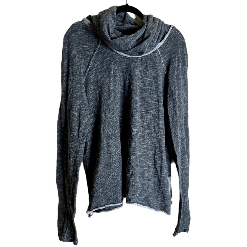 Free People FP Beach Pullover Top Sweater Women Gray Comfort Swim Swimwear